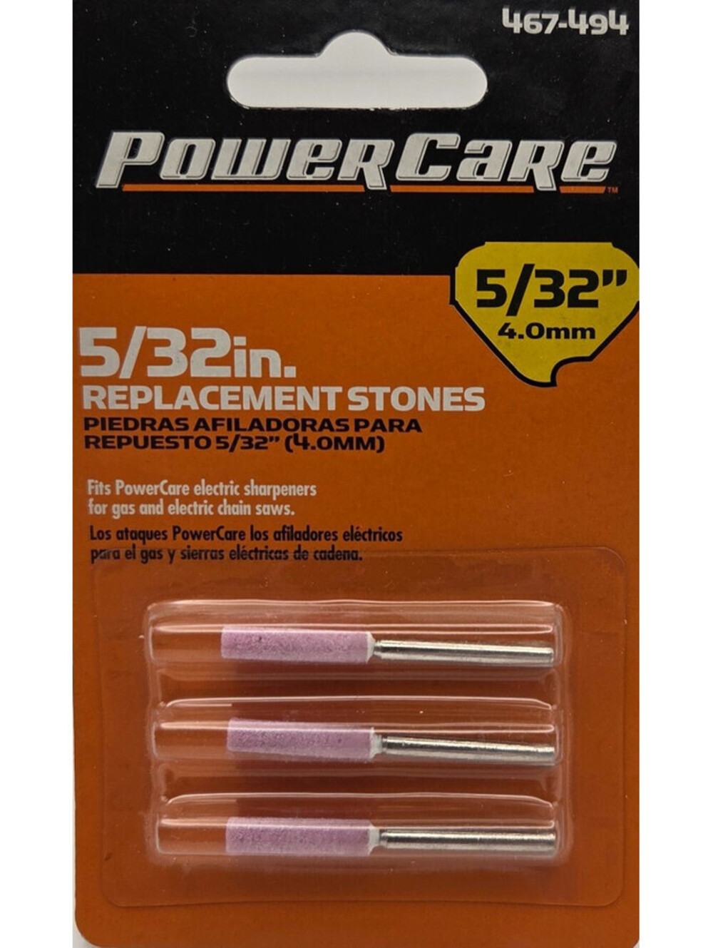 PowerCare 5/32" Chainsaw Sharpener Replacement Stones 3 Pack 4.0mm Fits Oregon